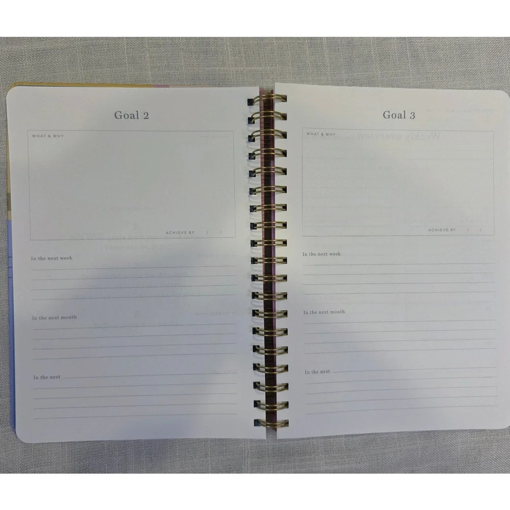 Papier Daily Productivity Planner Undated Colorblock Hardcover Spiral 150 Pages